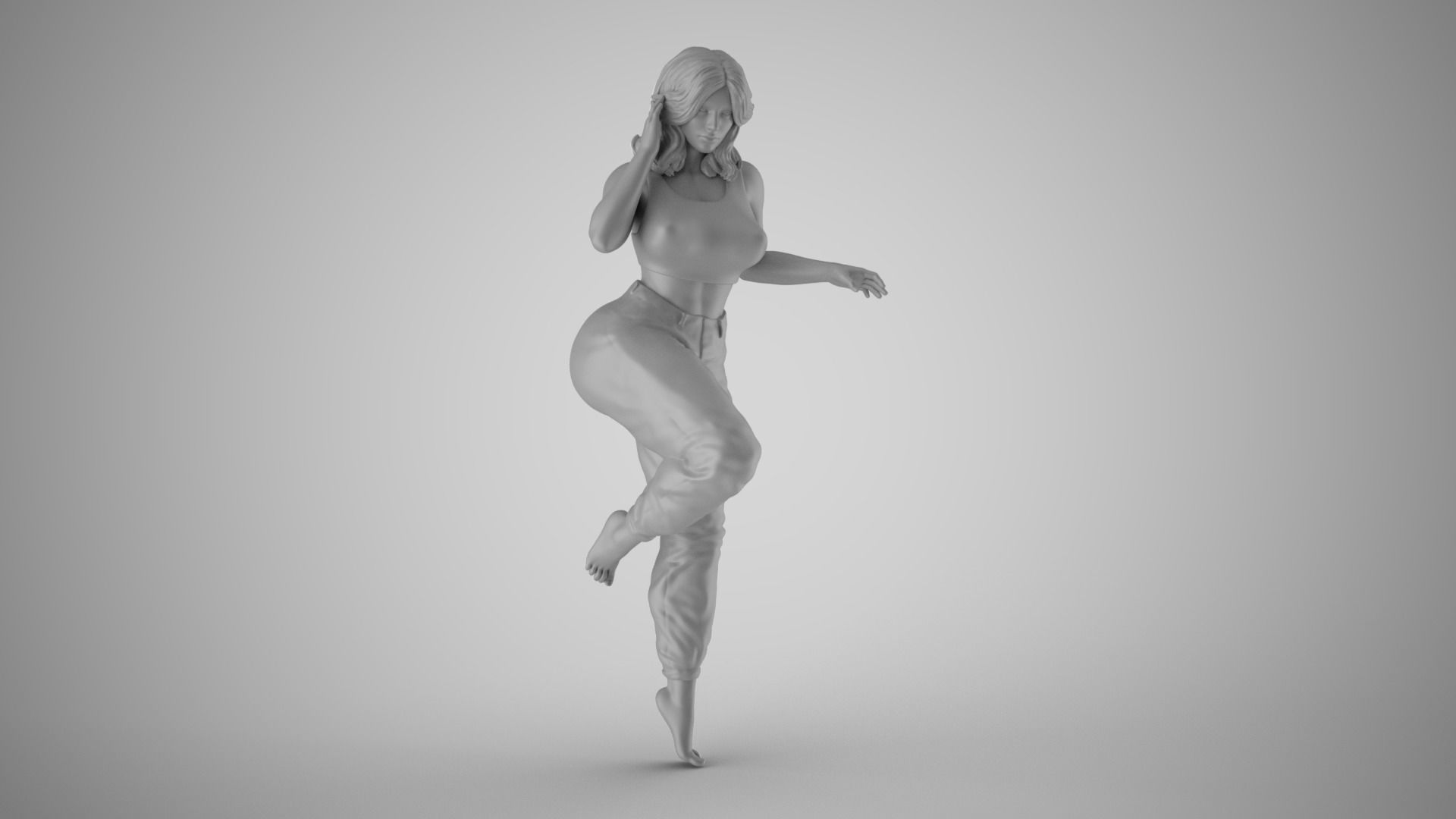 Pinch Girl 3D print model_2