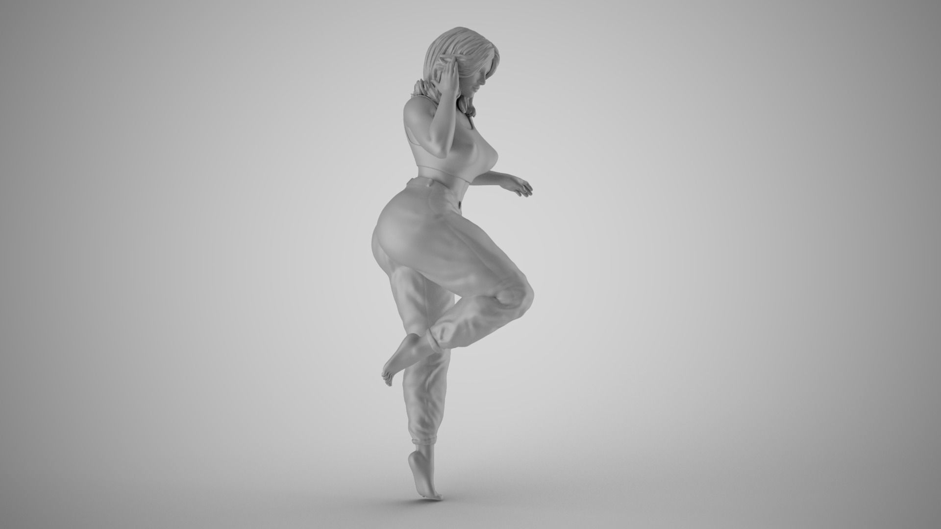 Pinch Girl 3D print model_3