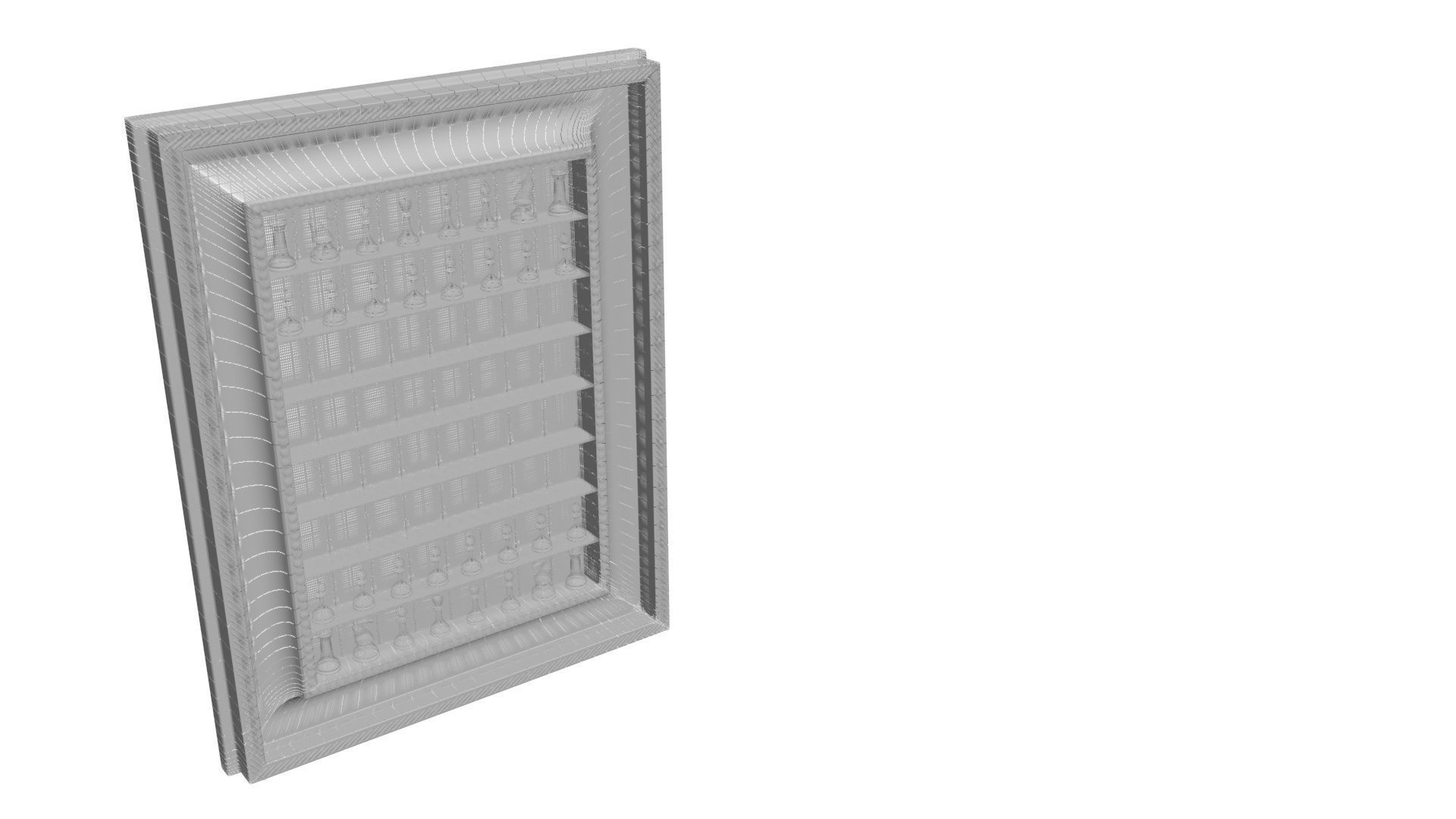 Wall Mounted Chess Set 3D model_23