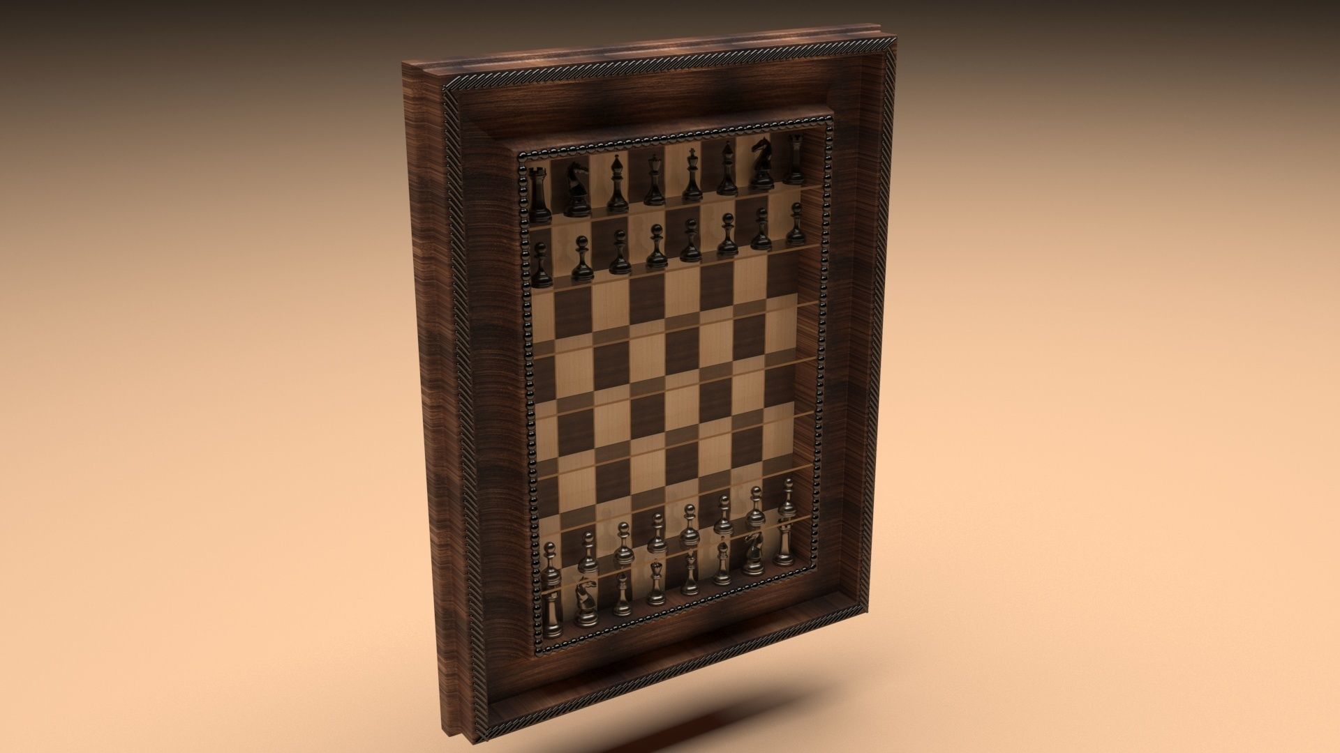 Wall Mounted Chess Set 3D model_9