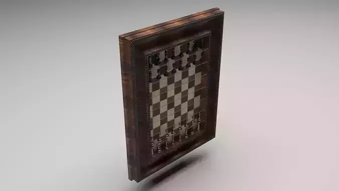 Wall Mounted Chess Set 3D model