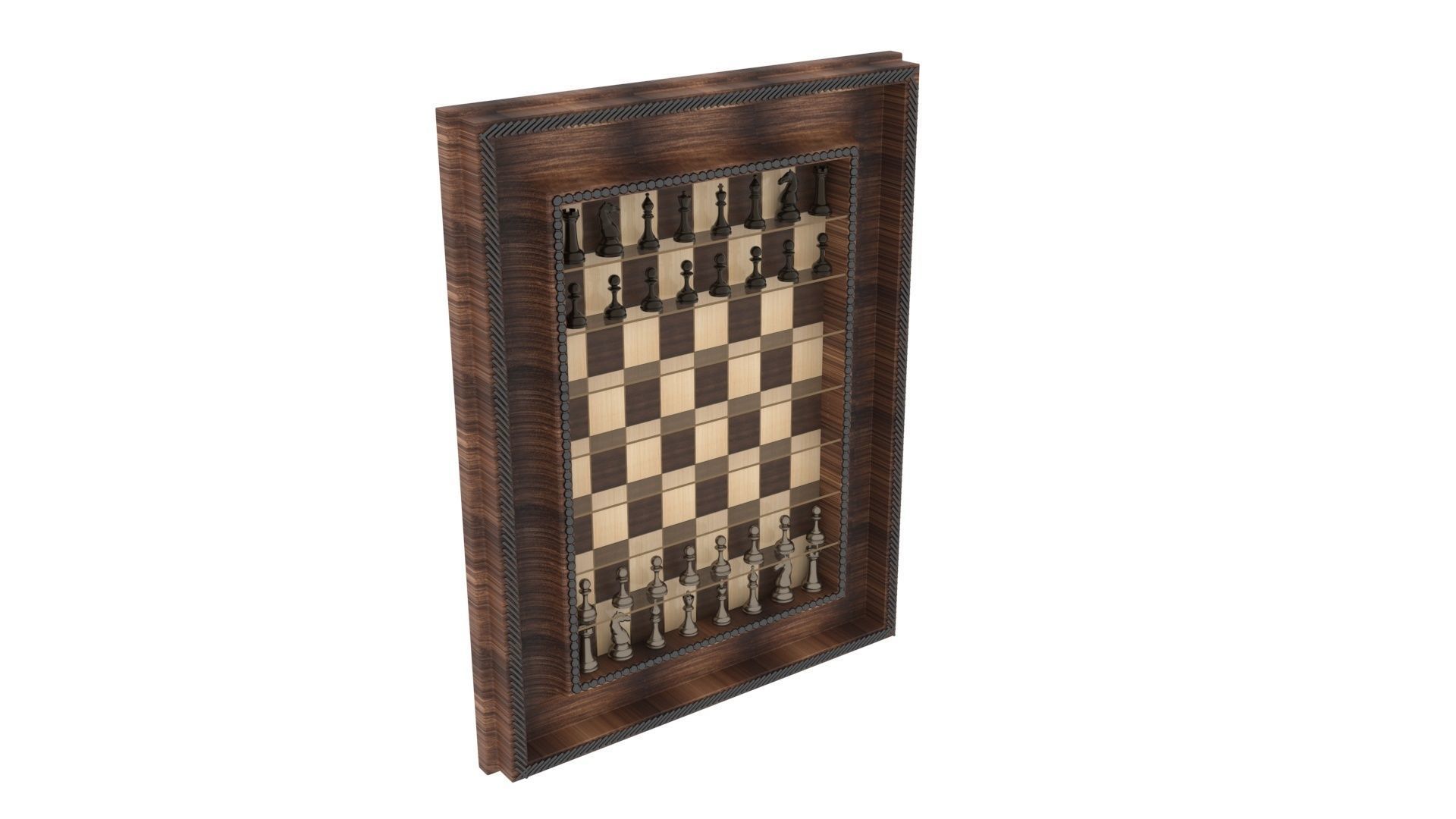 Wall Mounted Chess Set 3D model_15