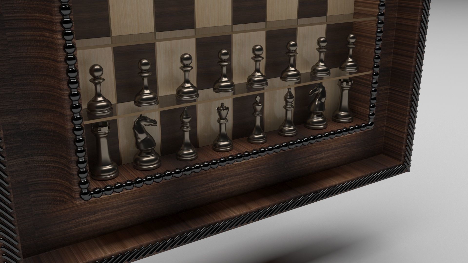 Wall Mounted Chess Set 3D model_7
