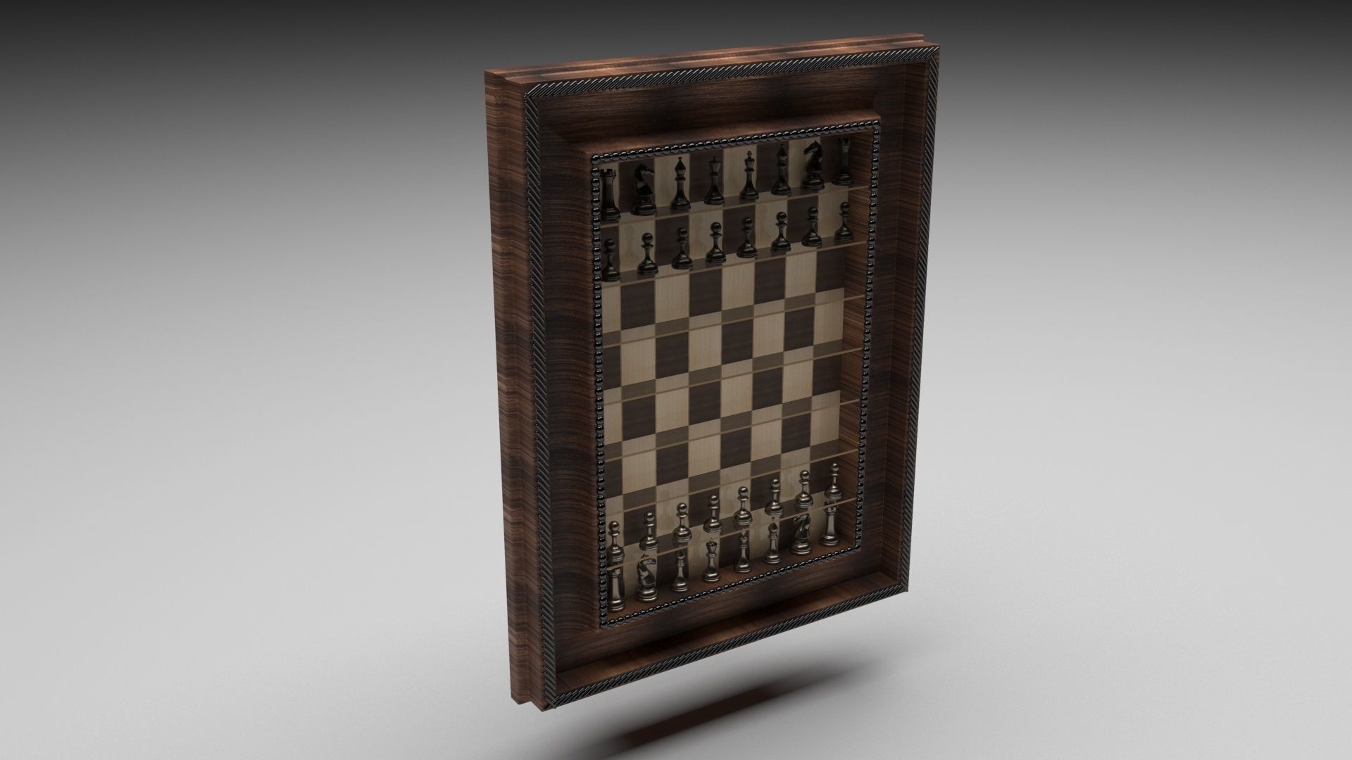 Wall Mounted Chess Set 3D model_4