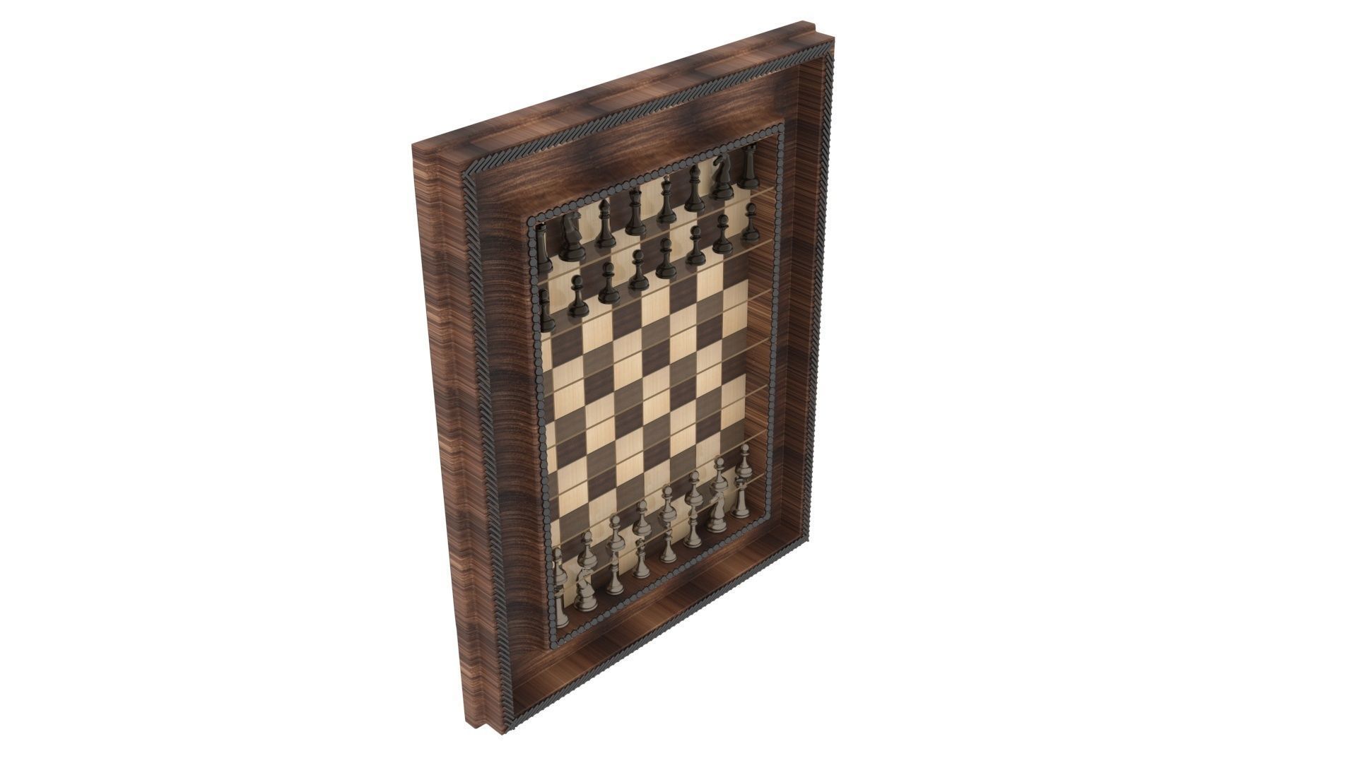 Wall Mounted Chess Set 3D model_11