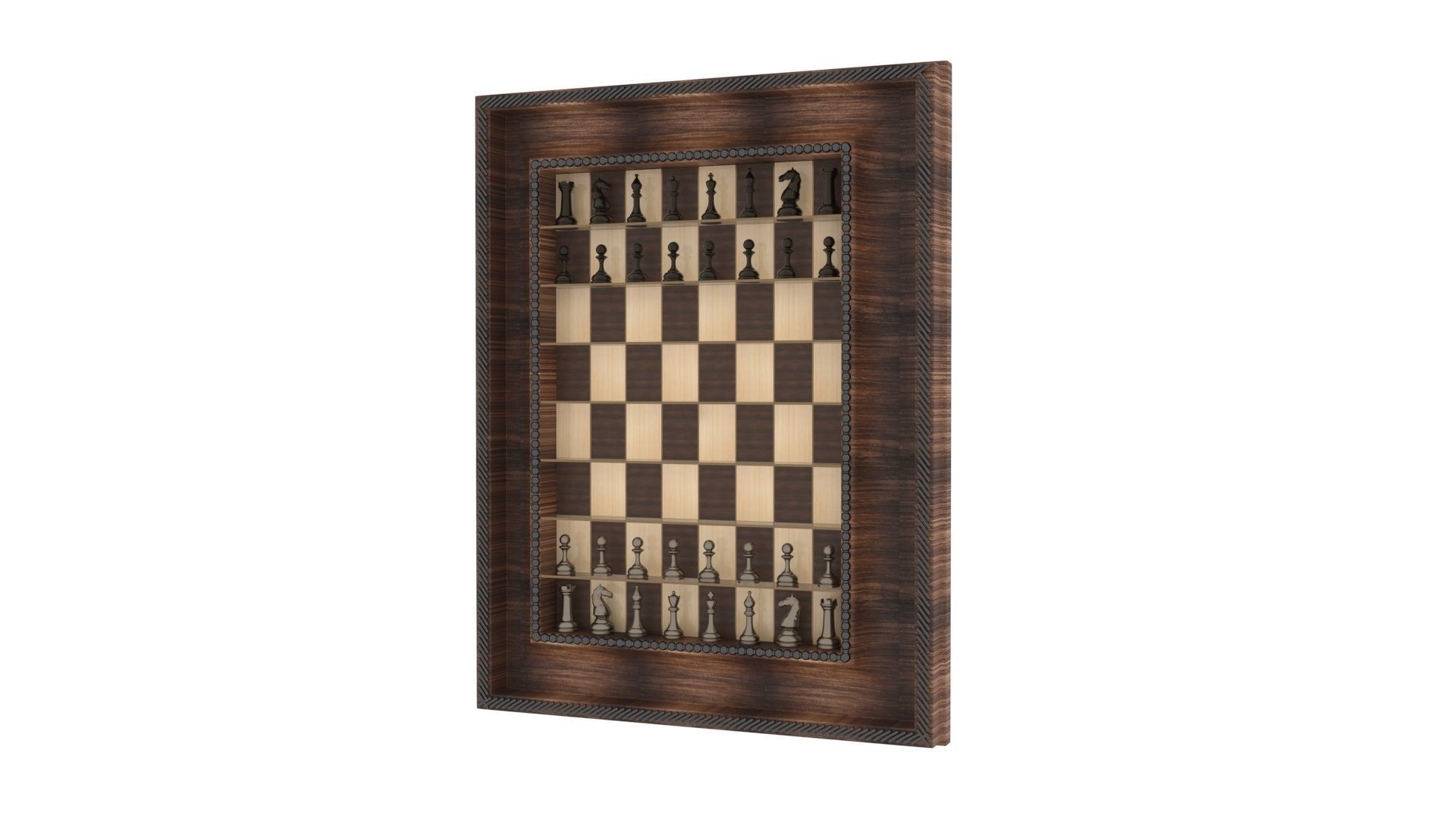 Wall Mounted Chess Set 3D model_12