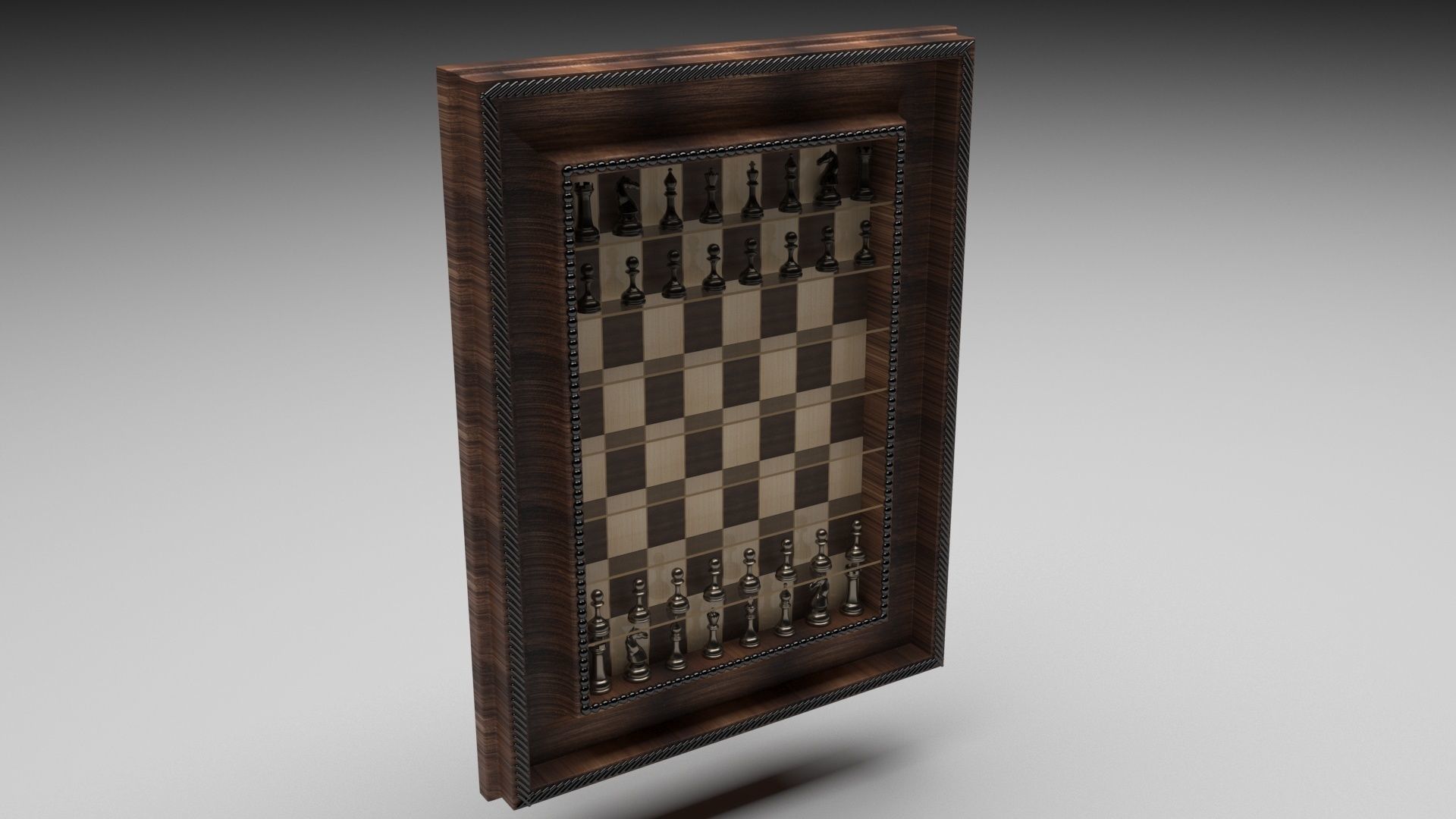 Wall Mounted Chess Set 3D model_8