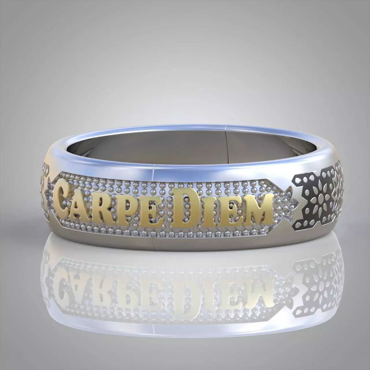 Carpe Diem ring 0301 3D printable model 8 3D print model