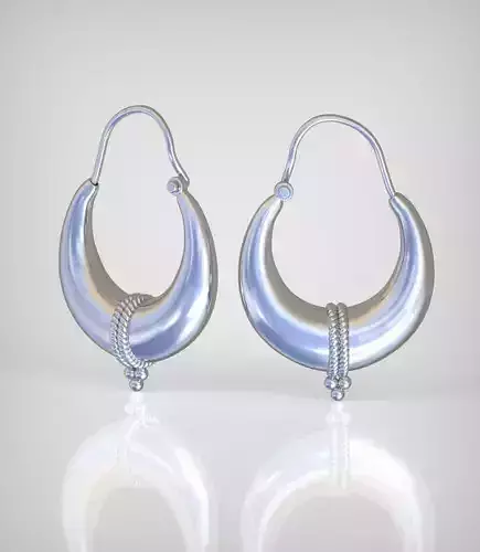 Earring model 252 3D printable model11-