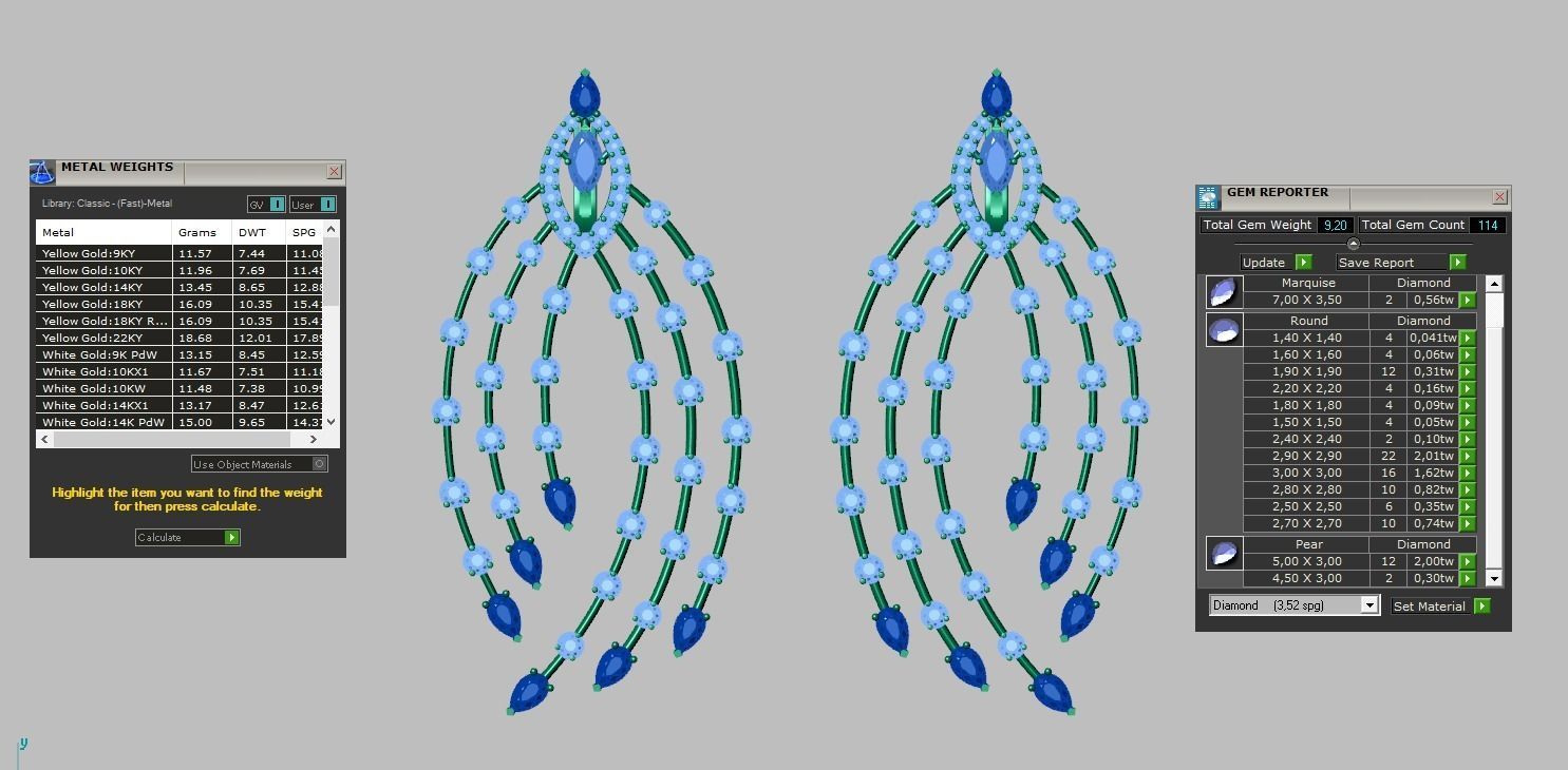 Earring model 253 3D printable model8 3D print model_12