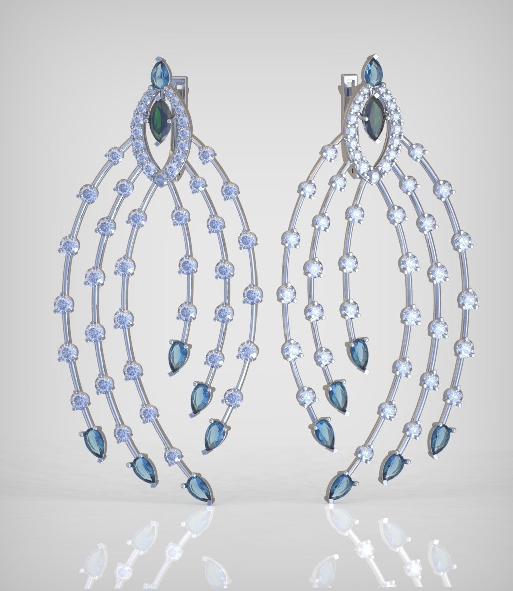 Earring model 253 3D printable model8 3D print model_2