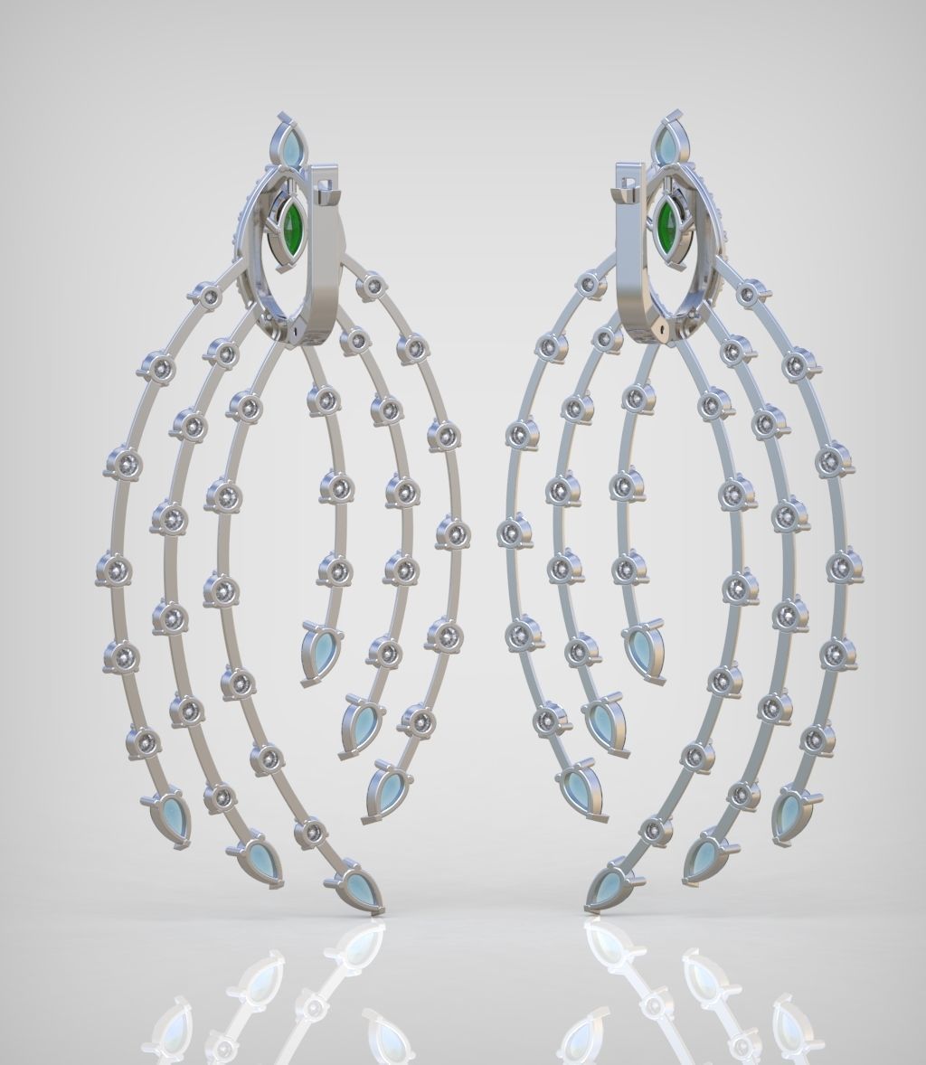 Earring model 253 3D printable model8 3D print model_9