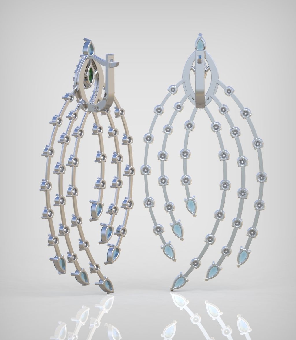 Earring model 253 3D printable model8 3D print model_6