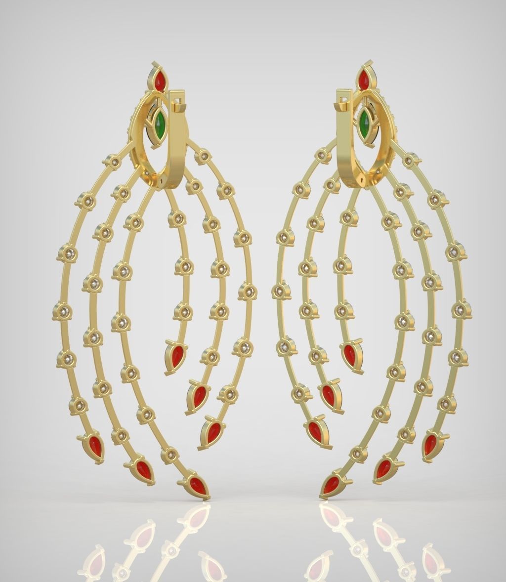 Earring model 253 3D printable model8 3D print model_8