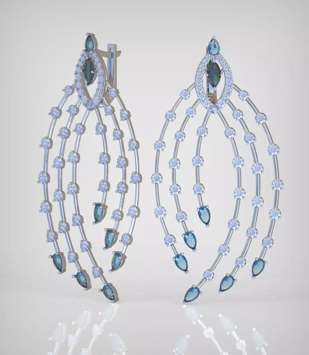 Earring model 253 3D printable model8 3D print model_0