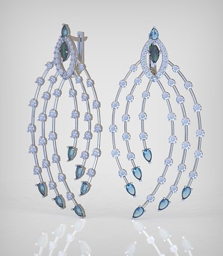 Earring model 253 3D printable model8 3D print model