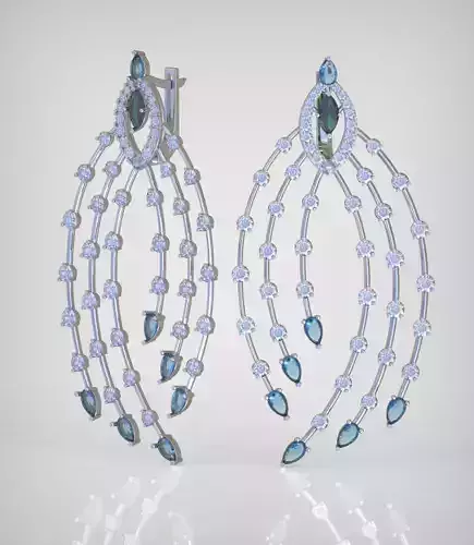 Earring model 253 3D printable model8