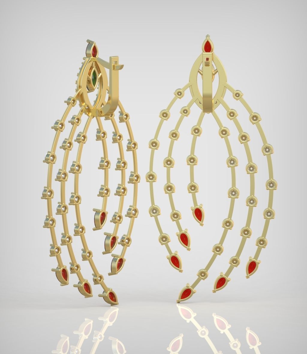 Earring model 253 3D printable model8 3D print model_7