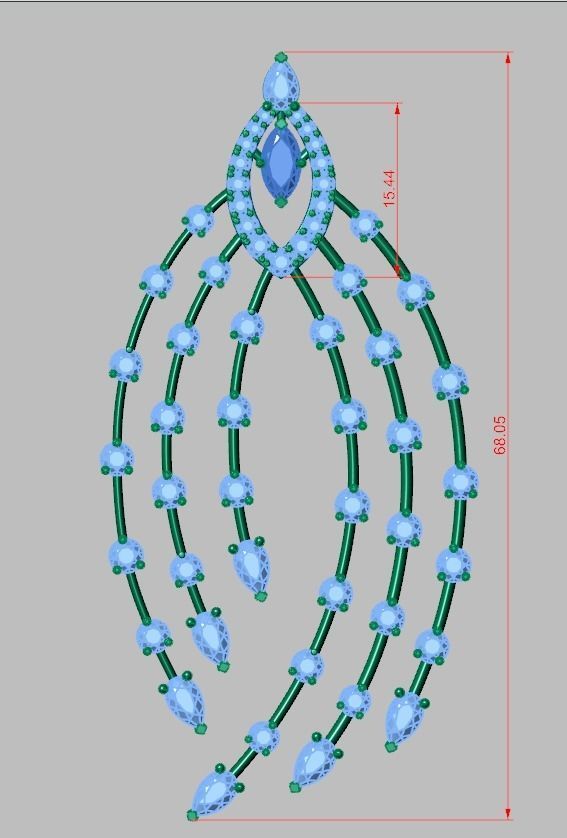 Earring model 253 3D printable model8 3D print model_13