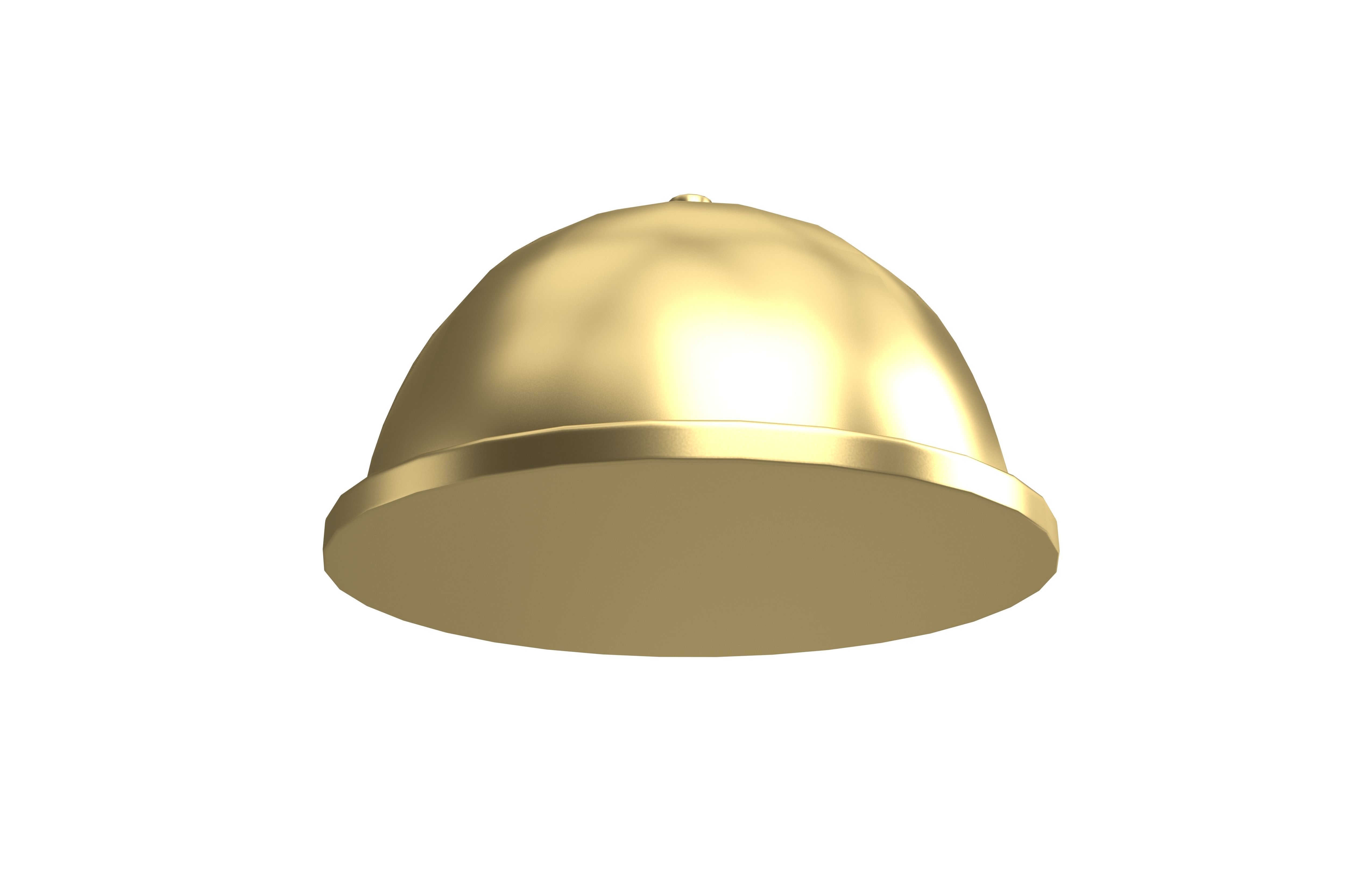 Cloche Food Plate V1 002 Low-poly 3D model_2