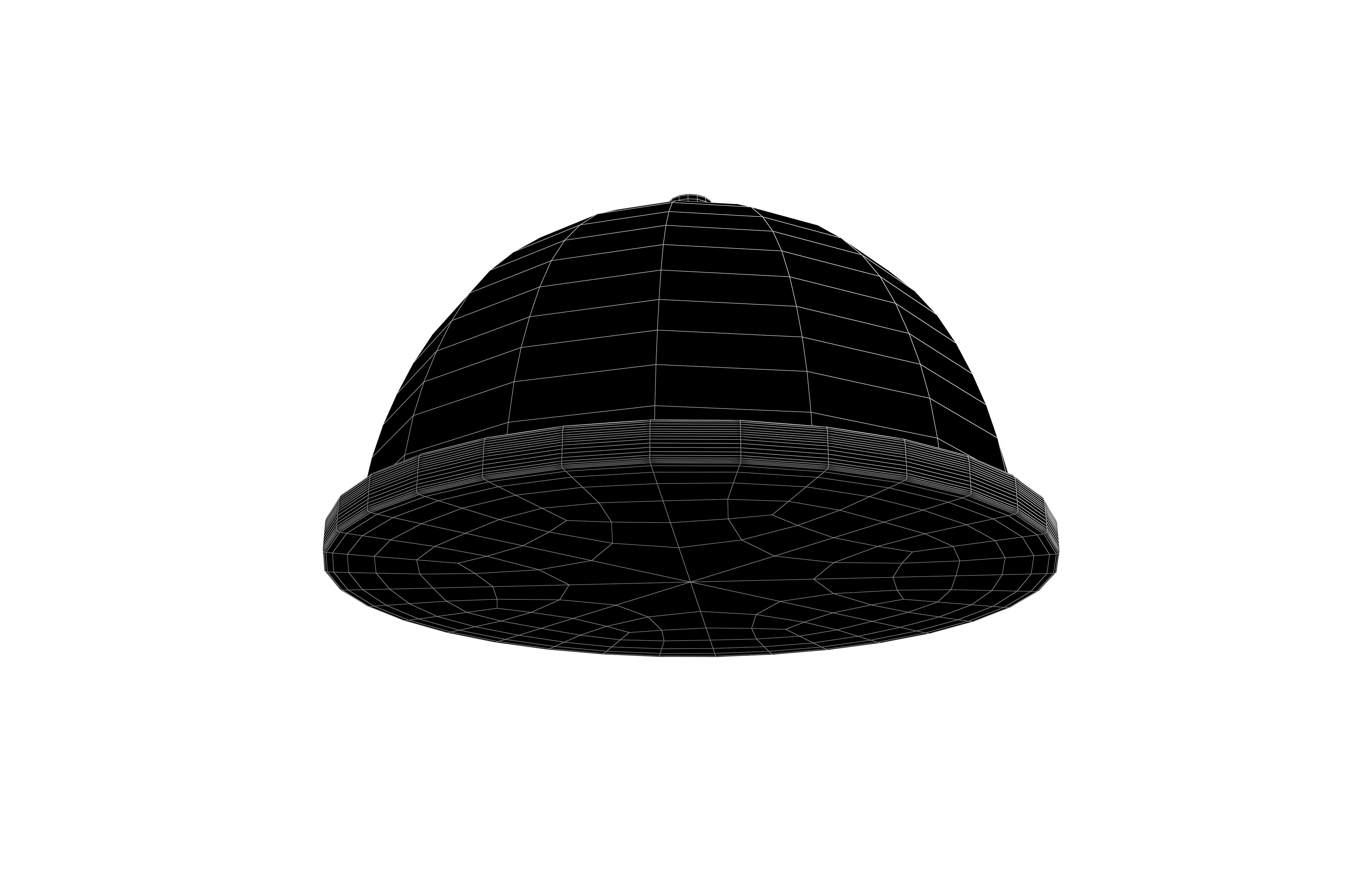 Cloche Food Plate V1 003 Low-poly 3D model_6