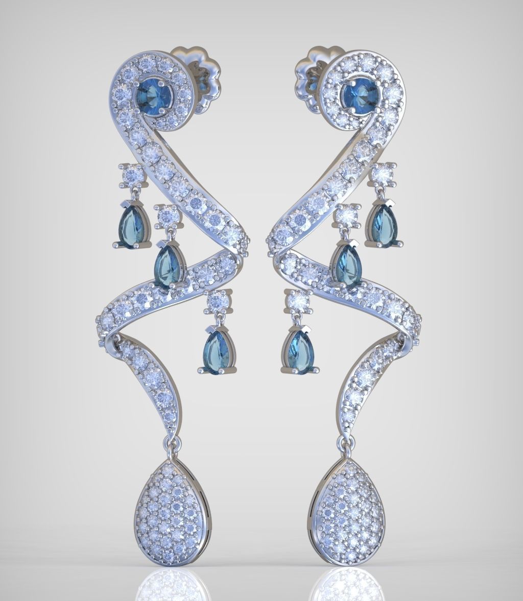 Earring model 254 3D printable model13 3D print model_2