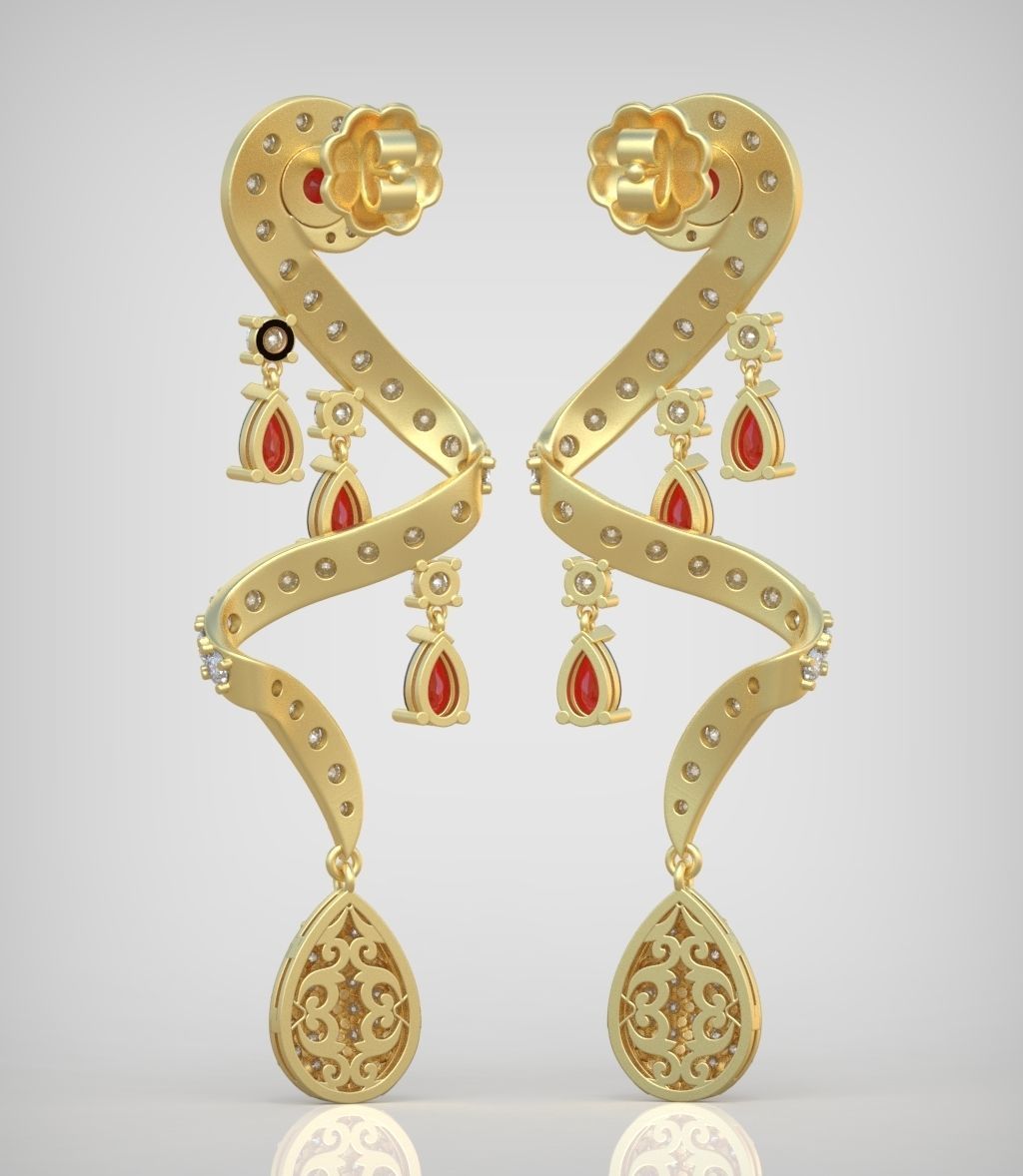 Earring model 254 3D printable model13 3D print model_8