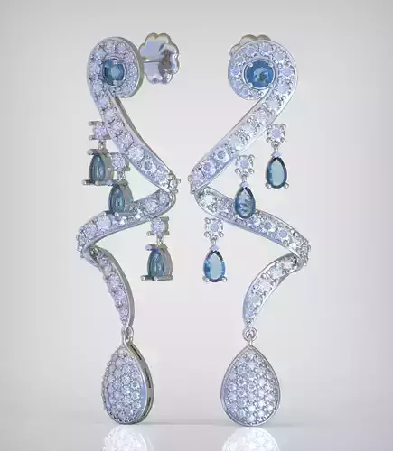 Earring model 254 3D printable model13