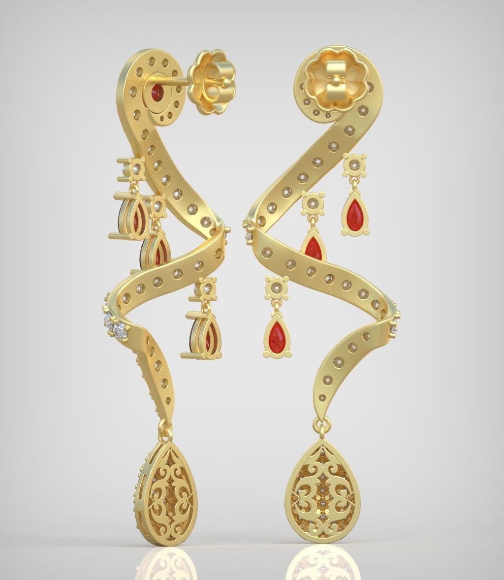 Earring model 254 3D printable model13 3D print model_7