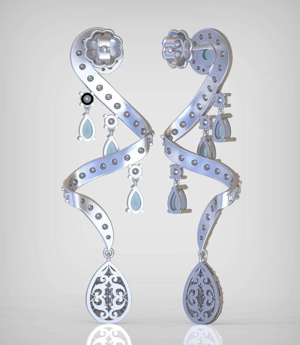 Earring model 254 3D printable model13 3D print model_10