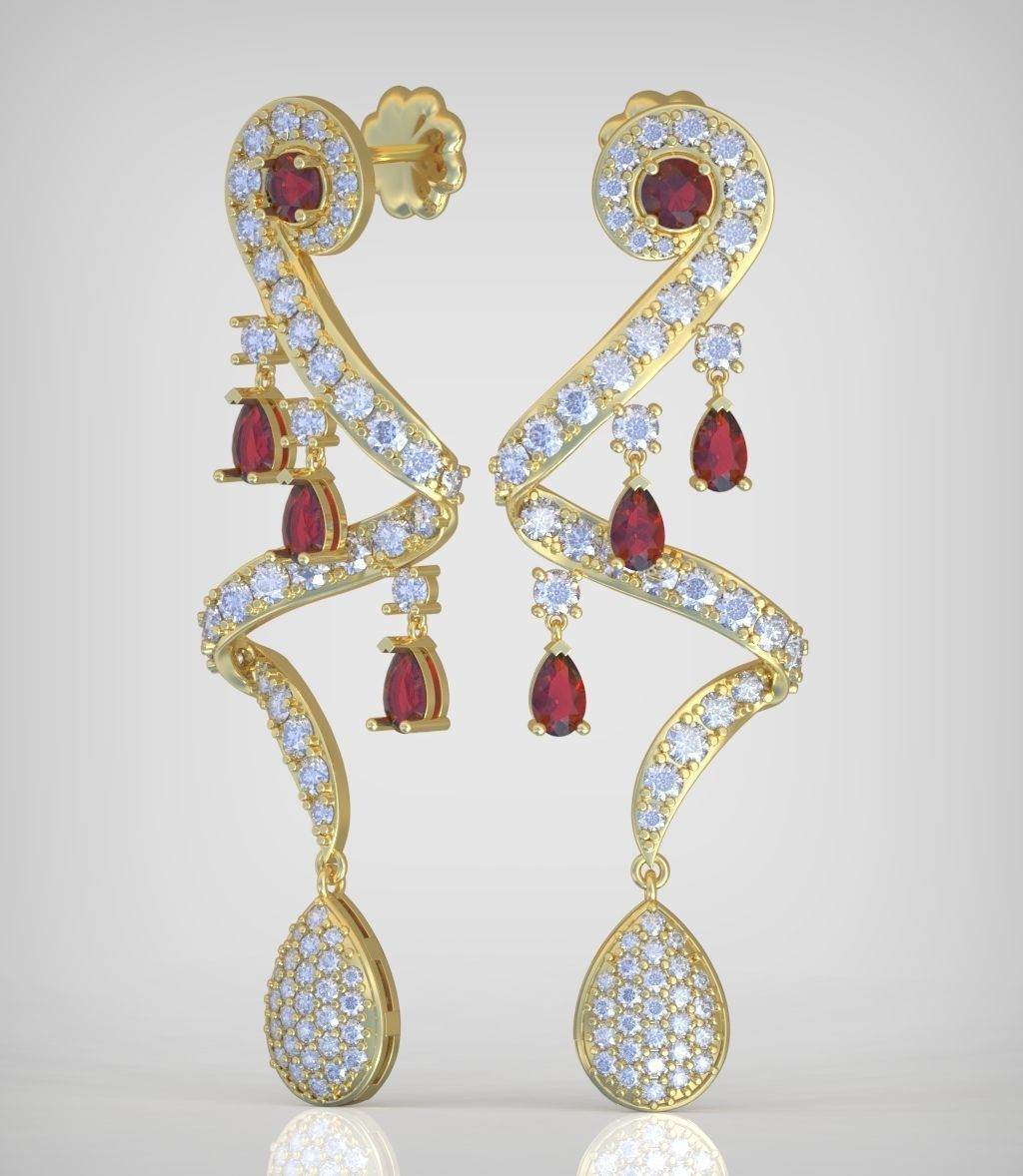 Earring model 254 3D printable model13 3D print model_1