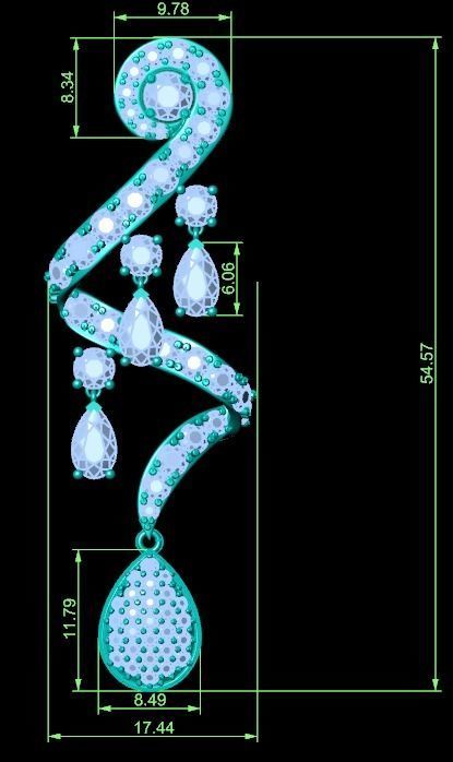 Earring model 254 3D printable model13 3D print model_18