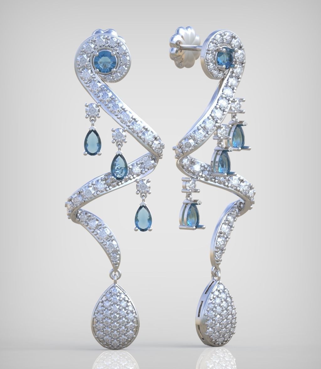 Earring model 254 3D printable model13 3D print model_5