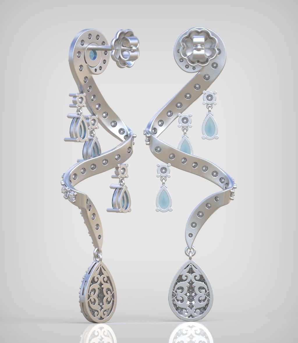 Earring model 254 3D printable model13 3D print model_6