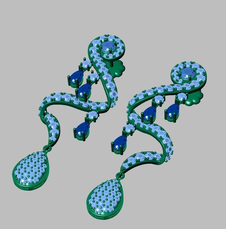 Earring model 254 3D printable model13 3D print model_16