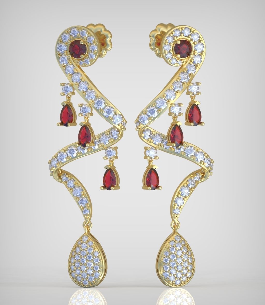 Earring model 254 3D printable model13 3D print model_3