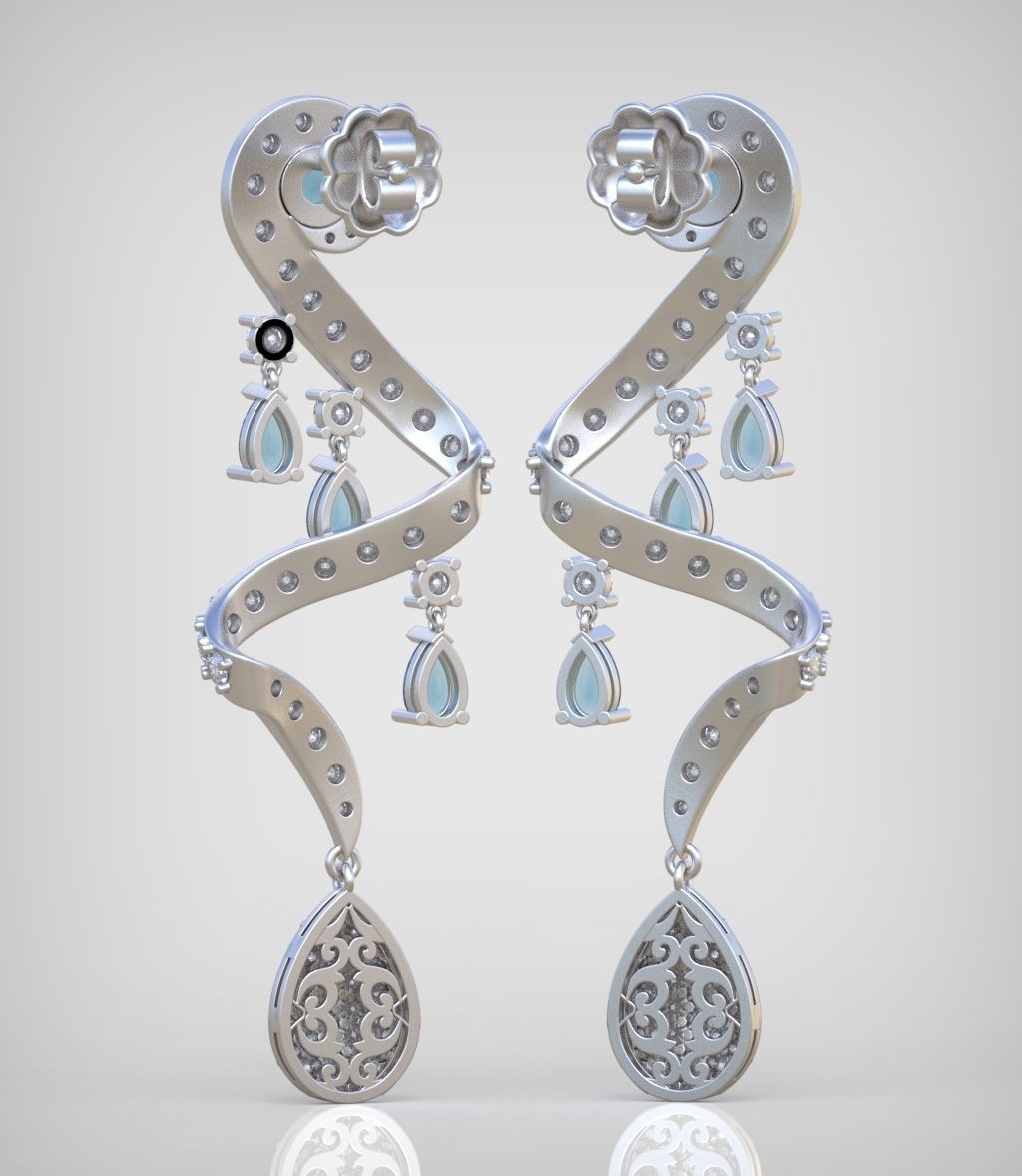 Earring model 254 3D printable model13 3D print model_9