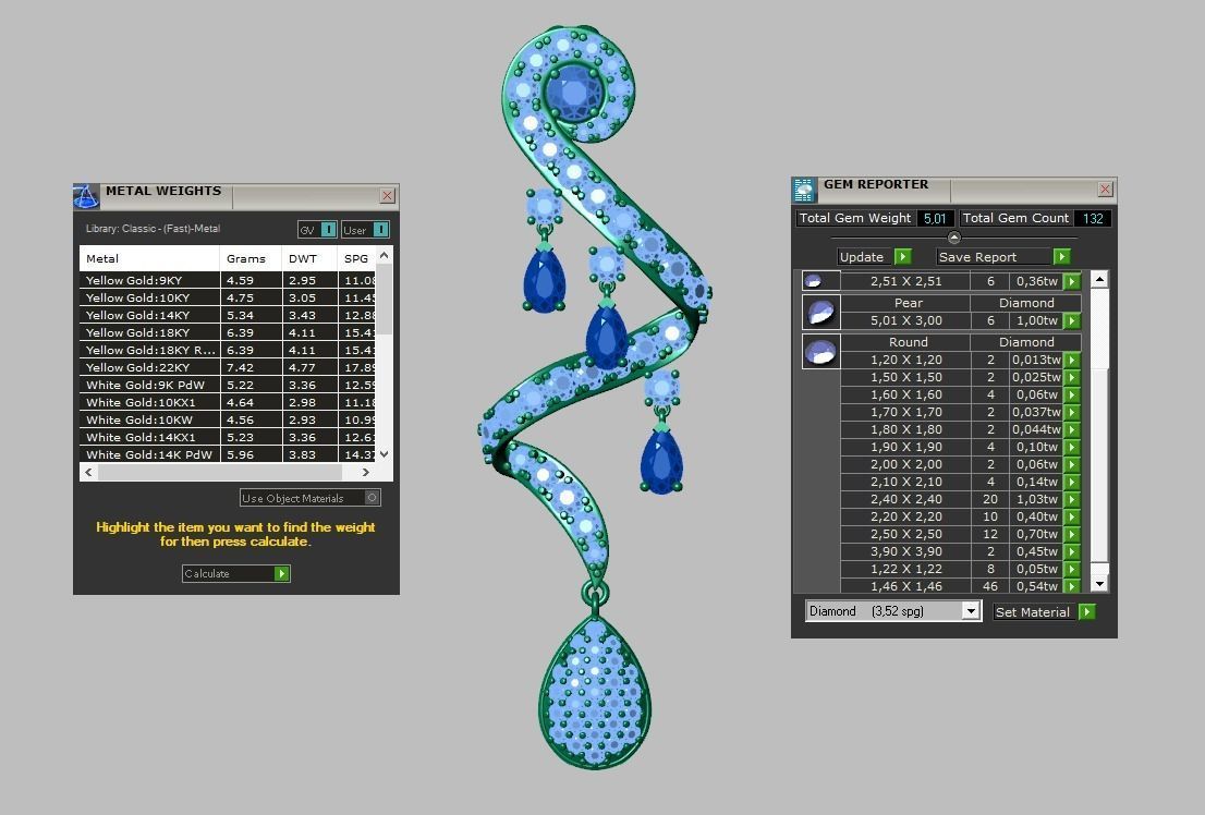 Earring model 254 3D printable model13 3D print model_12