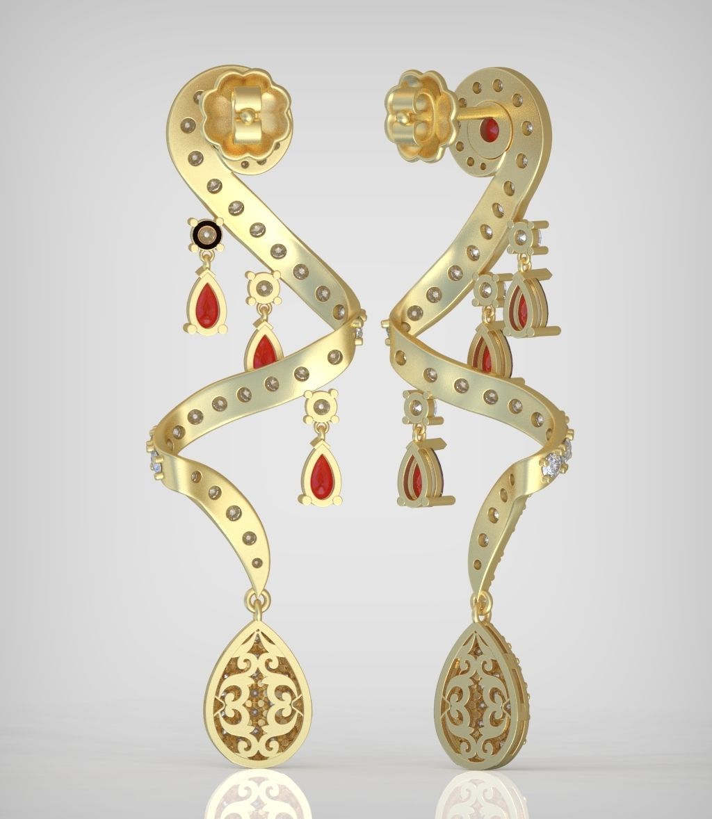 Earring model 254 3D printable model13 3D print model_11