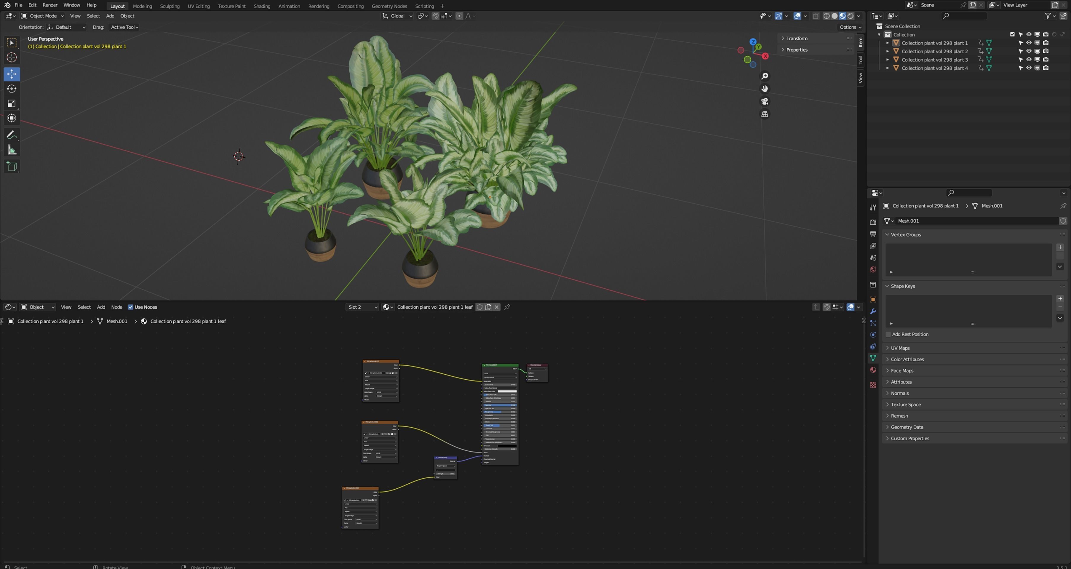 Collection plant vol 296 - blender model  3D model_6