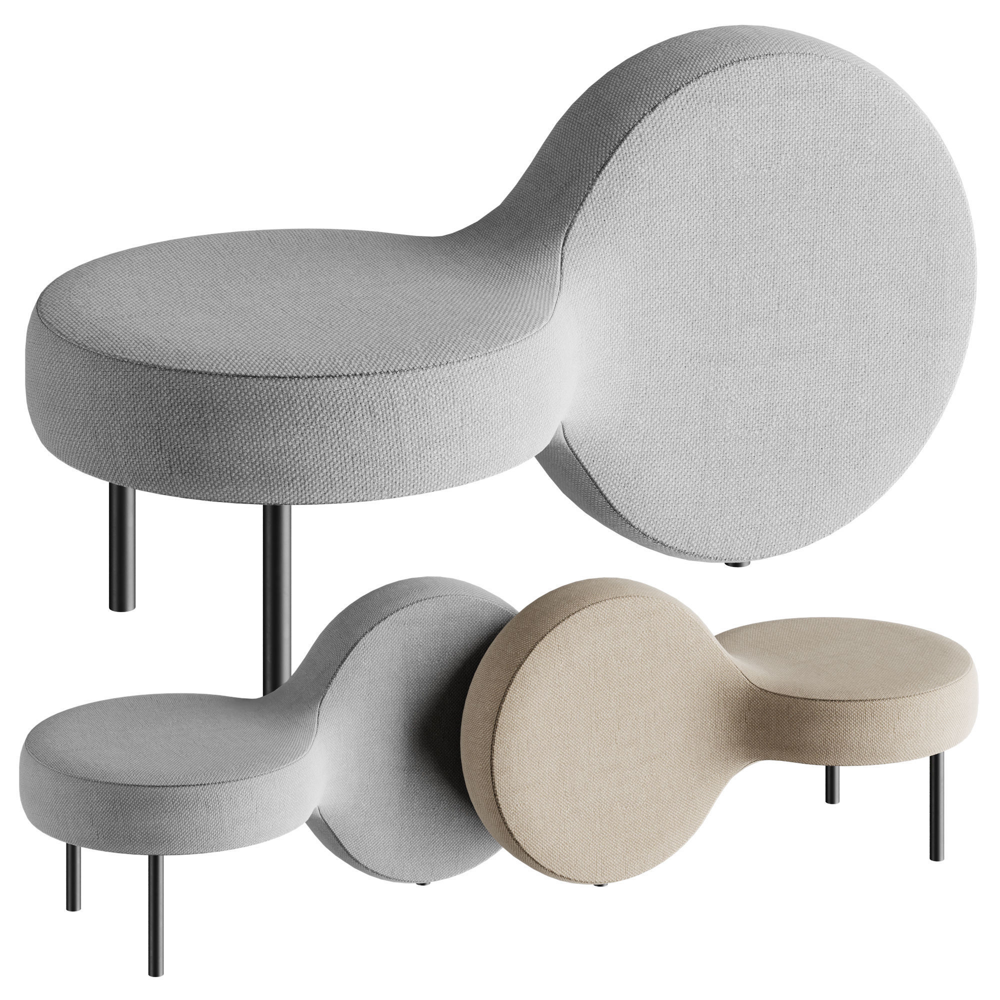 LOOP pouf 3D model_2