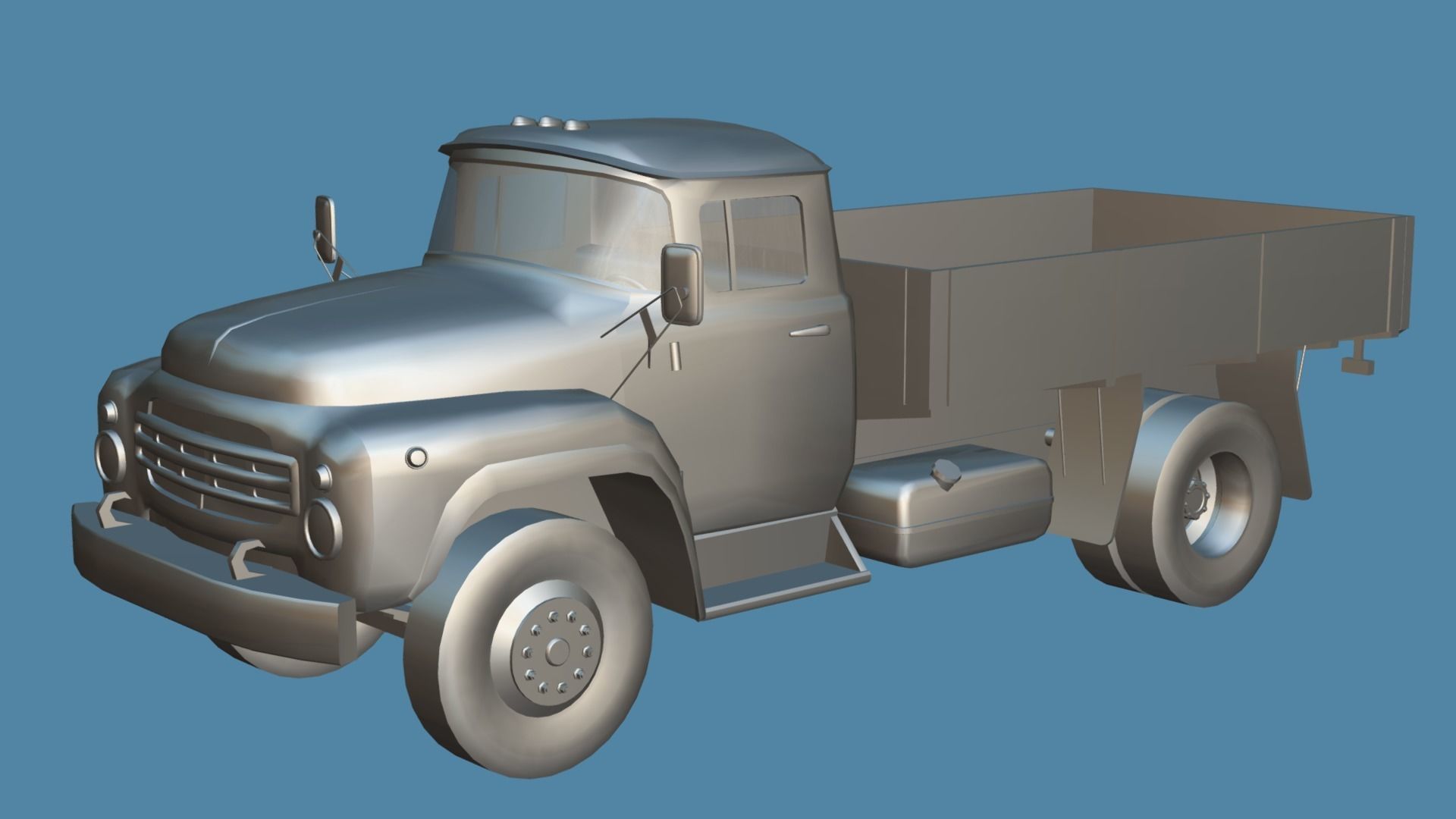 Soviet Truck Low-poly 3D model_13