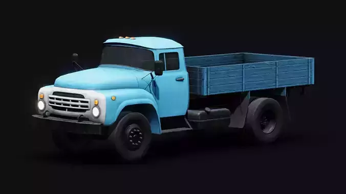 Soviet Truck Low-poly 3D model