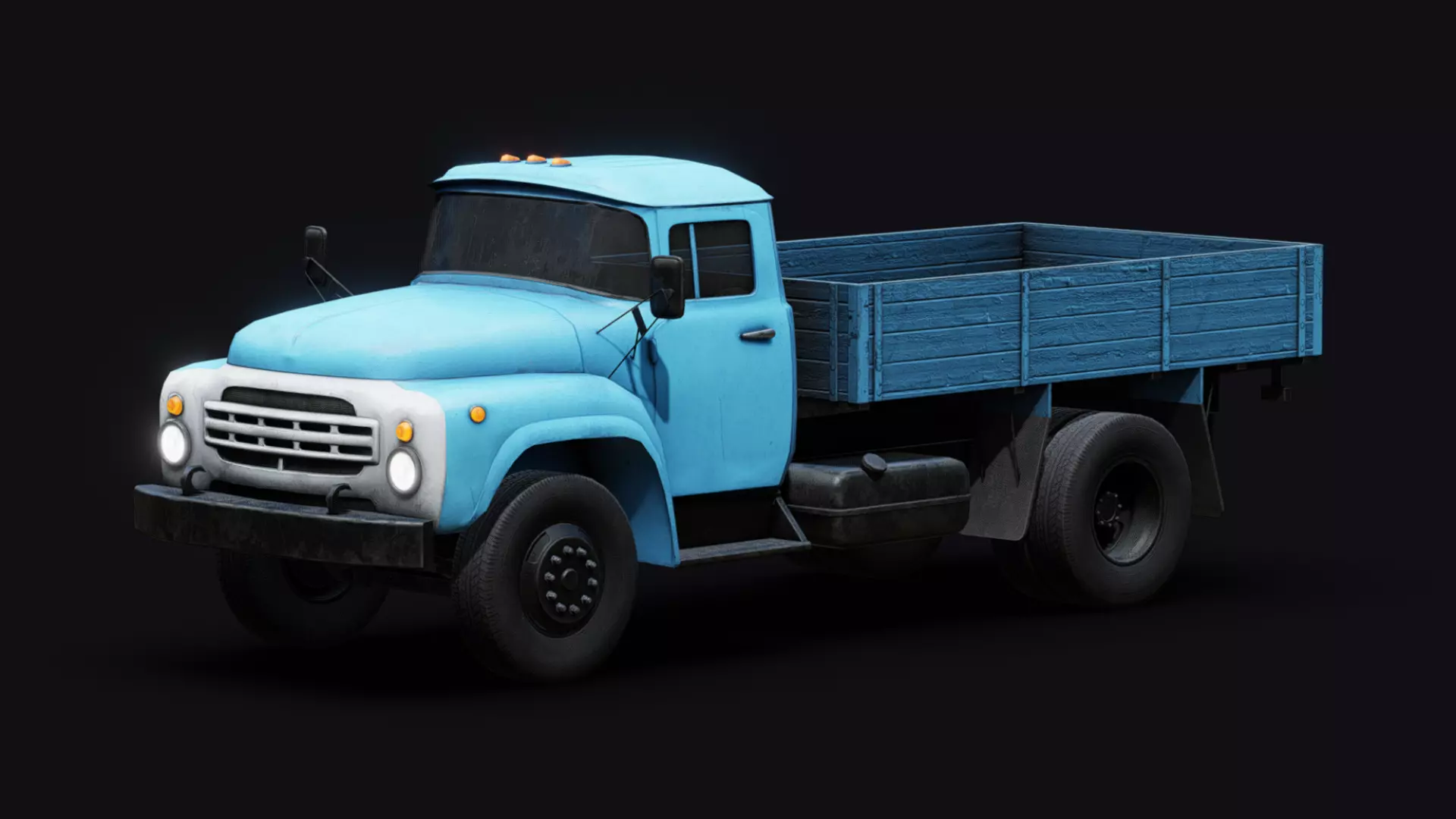 Soviet Truck Low-poly 3D model_0