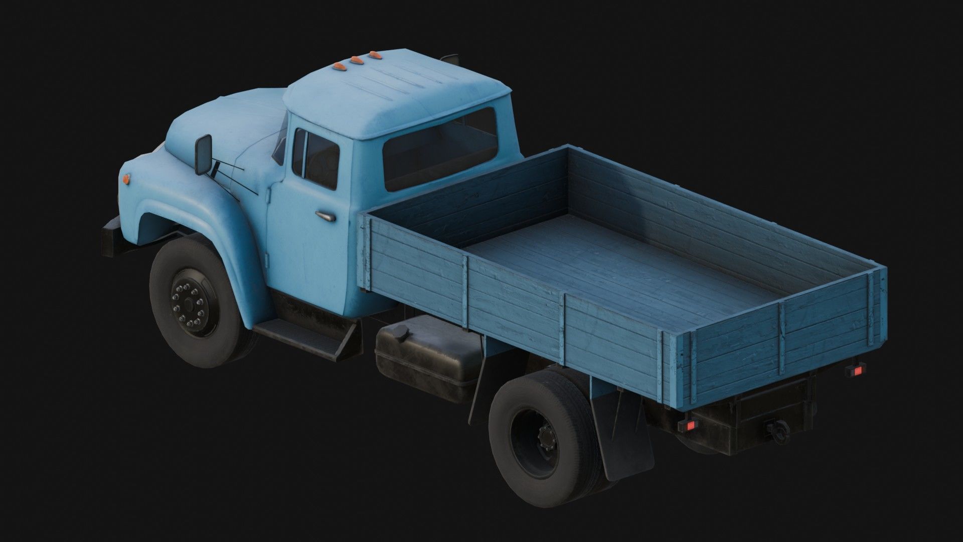 Soviet Truck Low-poly 3D model_5