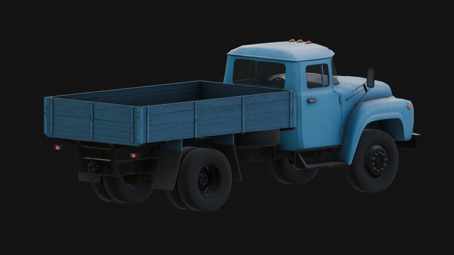 Soviet Truck Low-poly 3D model_6