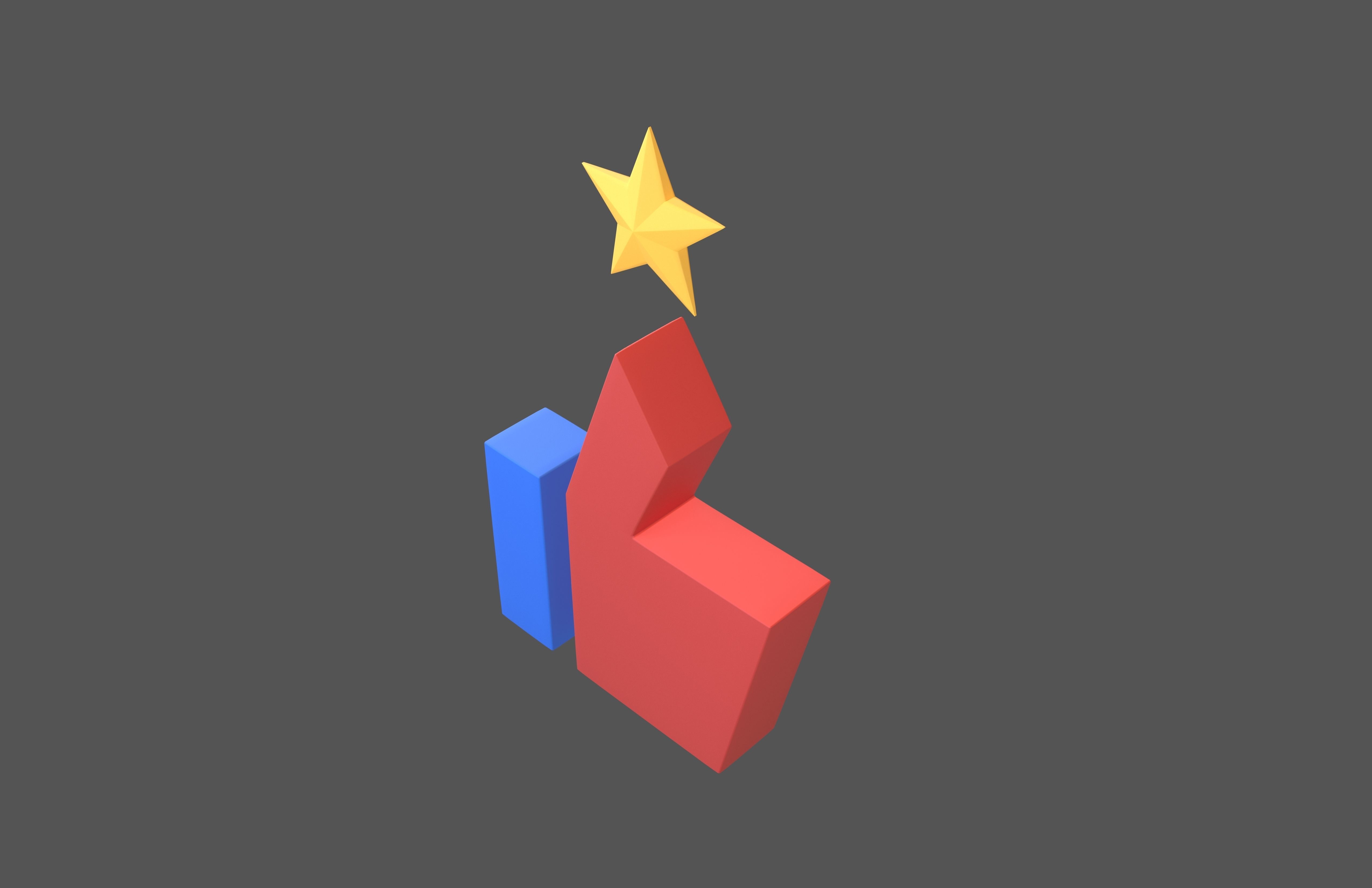 Rating Icon v2 003 Low-poly 3D model_2