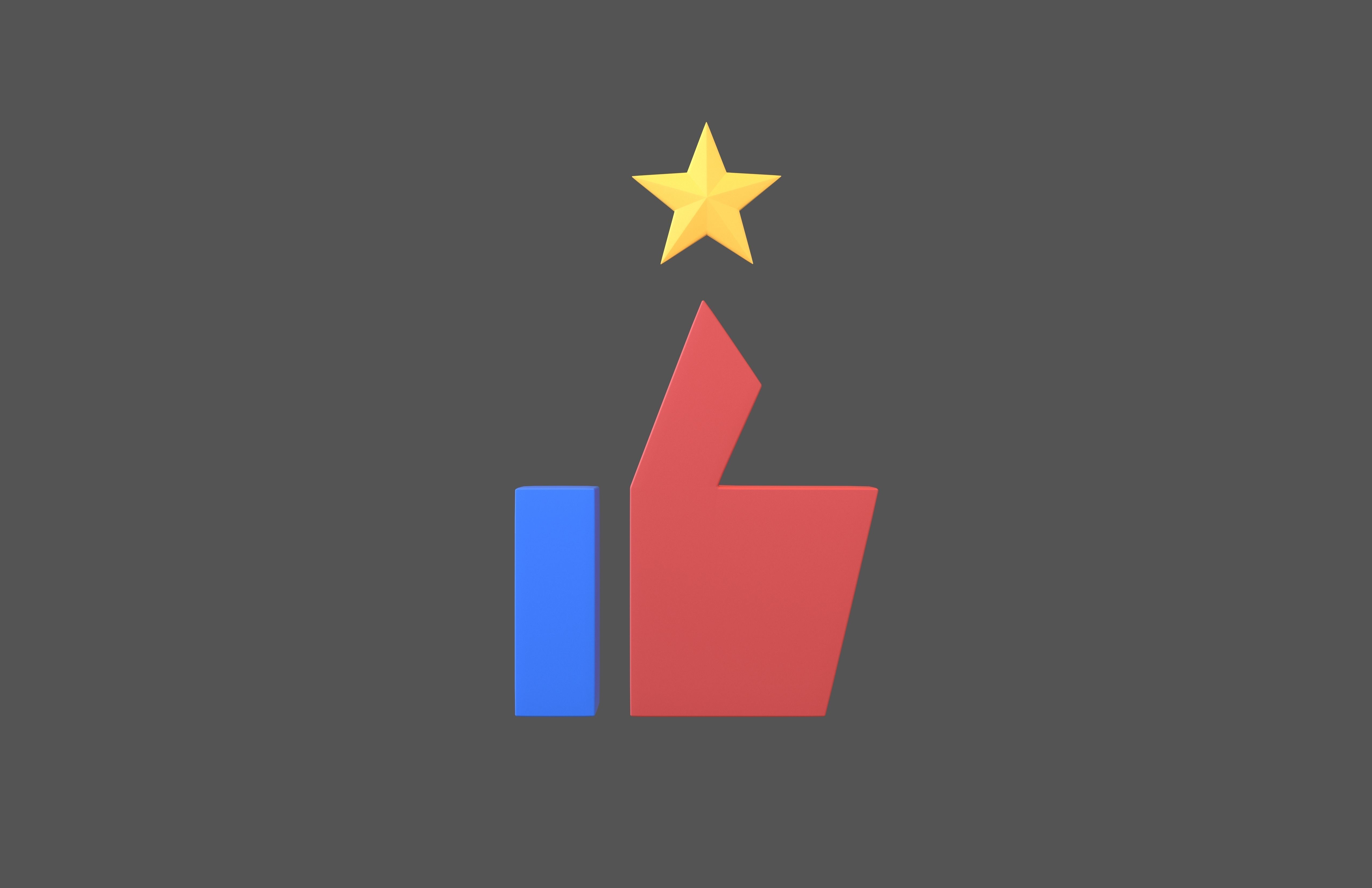 Rating Icon v2 003 Low-poly 3D model_1