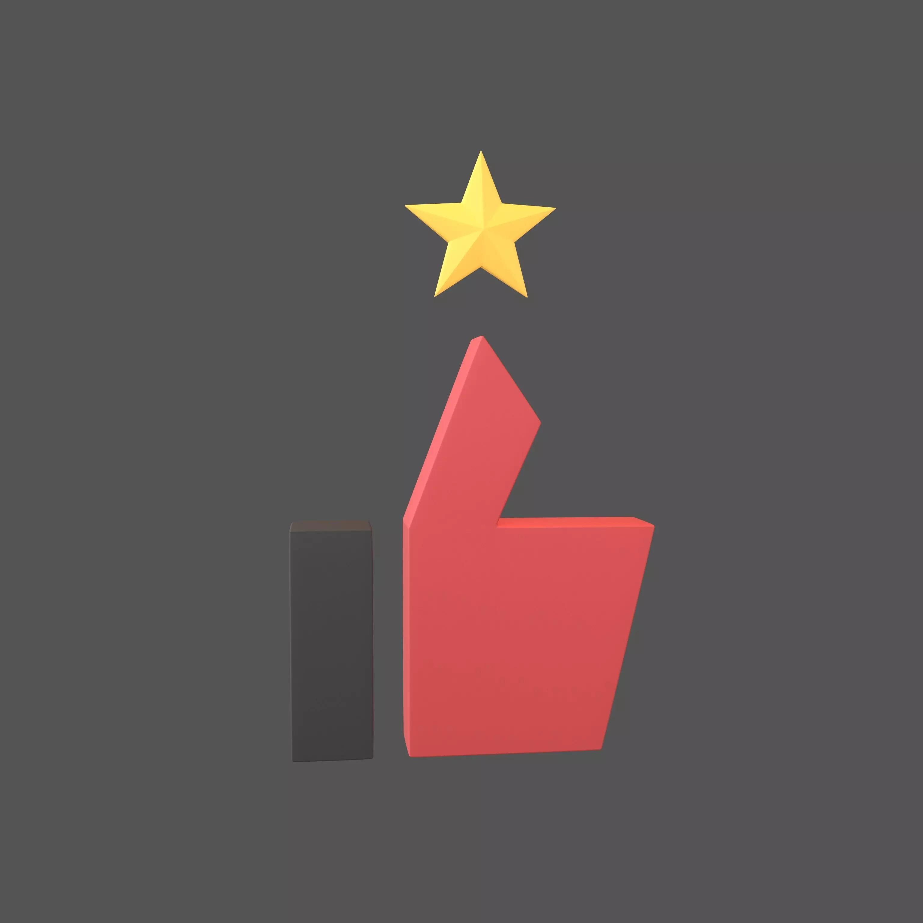 Rating Icon v2 004 Low-poly 3D model_0