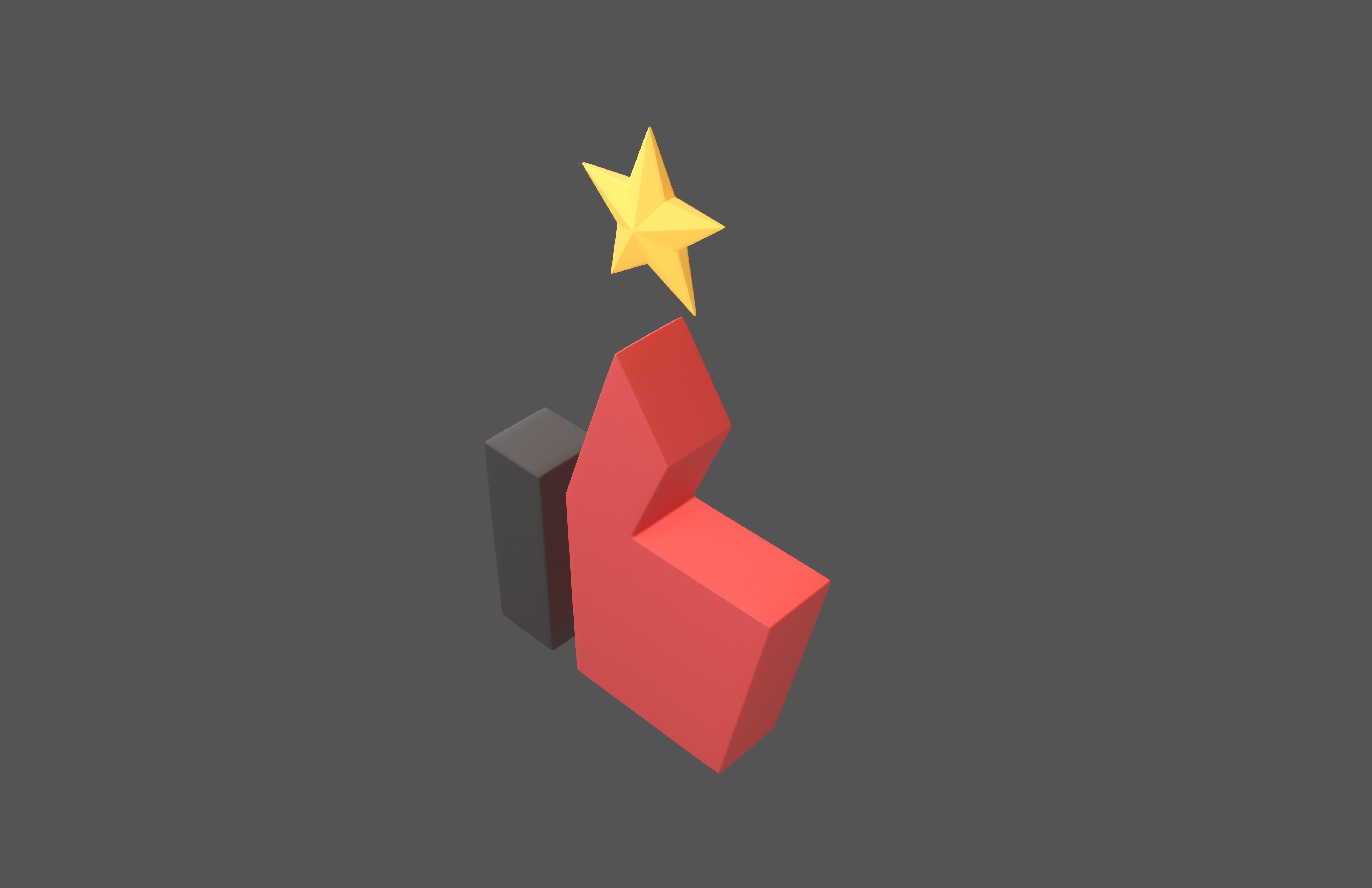 Rating Icon v2 004 Low-poly 3D model_1